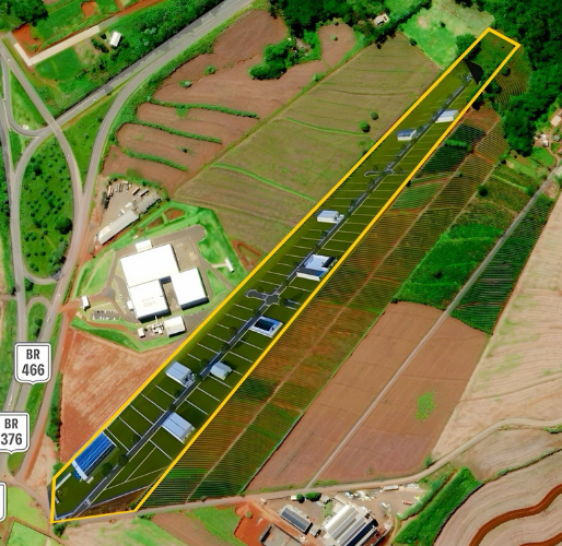mapa do parque industrial Francisco Xavier